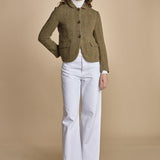 giacca in shetland con colletto rotondo 0959 18320 aspesi 