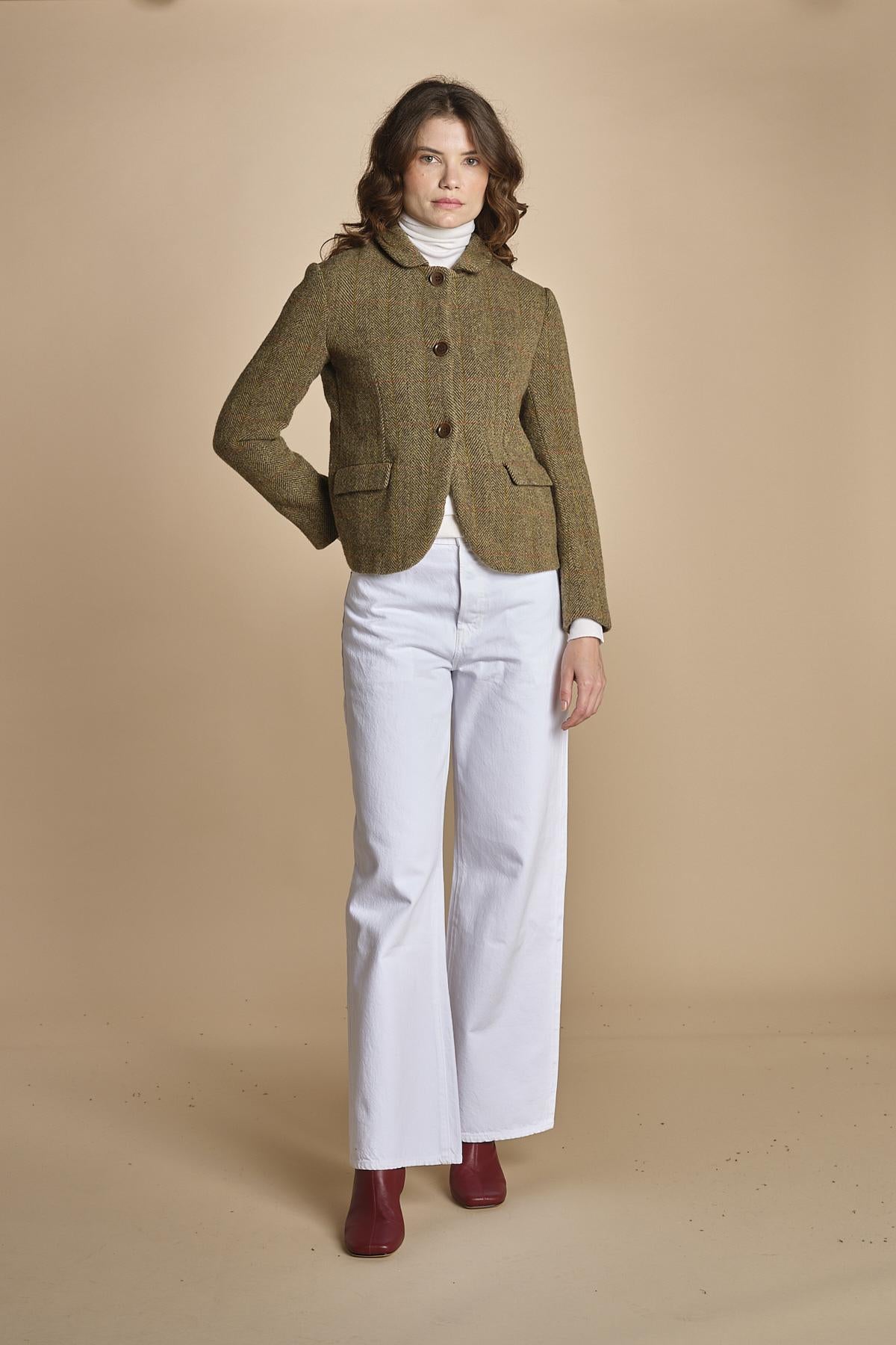 giacca in shetland con colletto rotondo 0959 18320 aspesi 