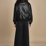 LARA bomber in pelle IO118048 BK999 ivy oak 