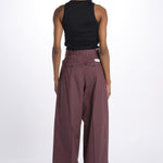 Pant PETRA 2 pinces popeline PETRA PE66 BURGUNDY nine in the morning 