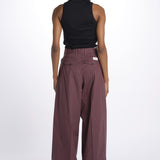 Pant PETRA 2 pinces popeline PETRA PE66 BURGUNDY nine in the morning 