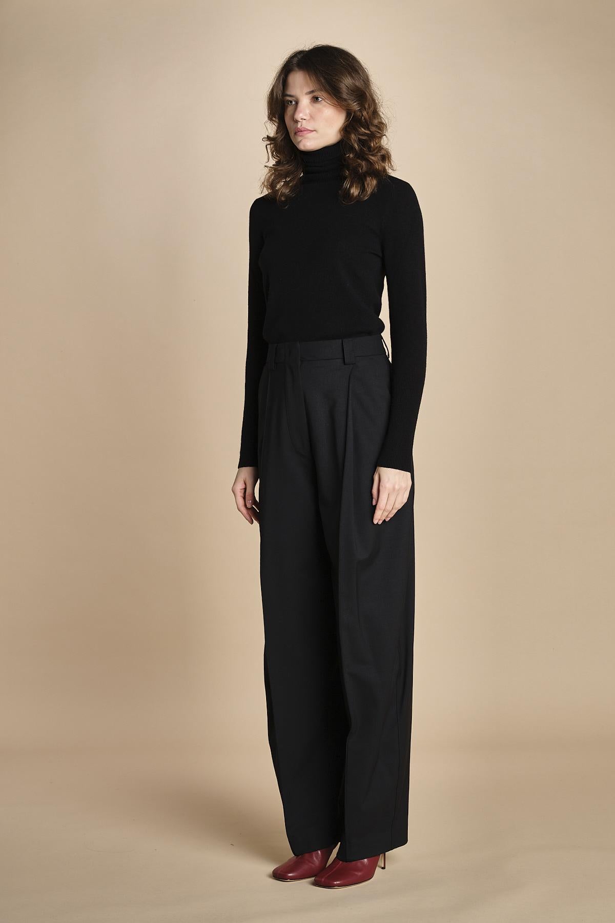 pantalone largo stretto sul fondo TLW03116W0206ABTPB BLACK T0002 the latest 