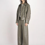 bomber in pelle LAILA IO118057 DAR EUCALUPTUS GR533 ivy oak 