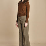 pantalone cropped con risvolto MELODIA 652923 19 quelledue 