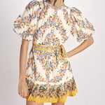 miniabito a fiori HILO STRIPES MINI DRESS 353546 HILO STRIPES SAND farm rio 