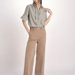 pantalone solaro P29D0LAMIA coffee massimo alba 