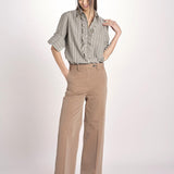 pantalone solaro P29D0LAMIA coffee massimo alba 
