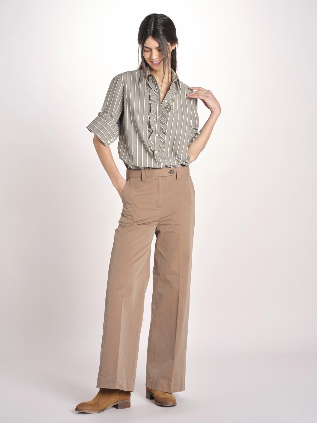 pantalone solaro P29D0LAMIA coffee massimo alba 