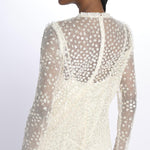 LEILA DOT SHEER LEILA DOT SHEER ANKLE GOWN CREAM needle & tread 