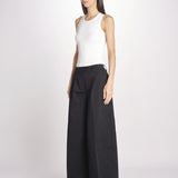 pantalone a vita bassa in gabardina DEVA T3118 T0176 BLACK T0002 the latest 