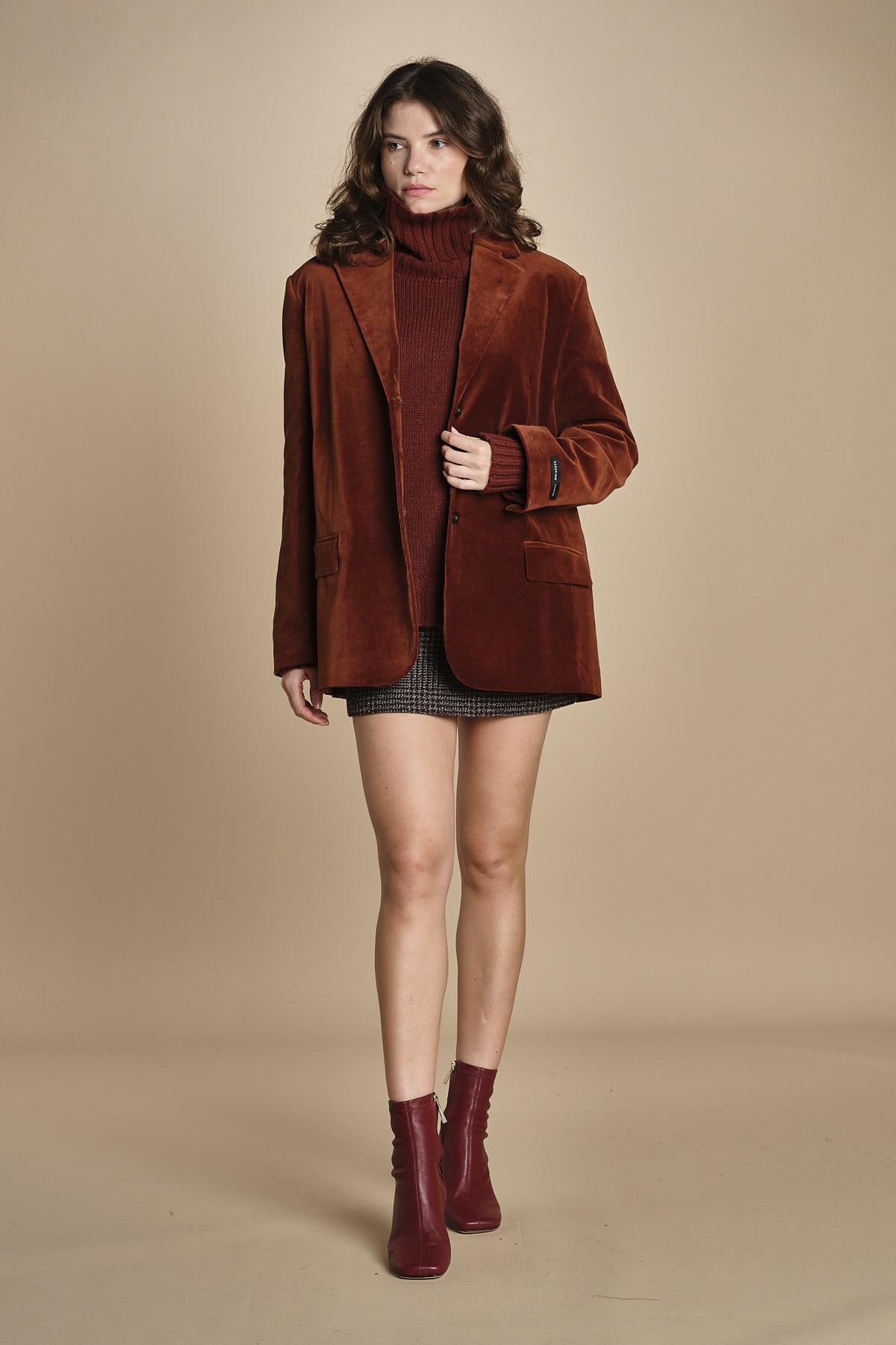 blazer velluto liscio GARCIA TERRACOTTA herskind 