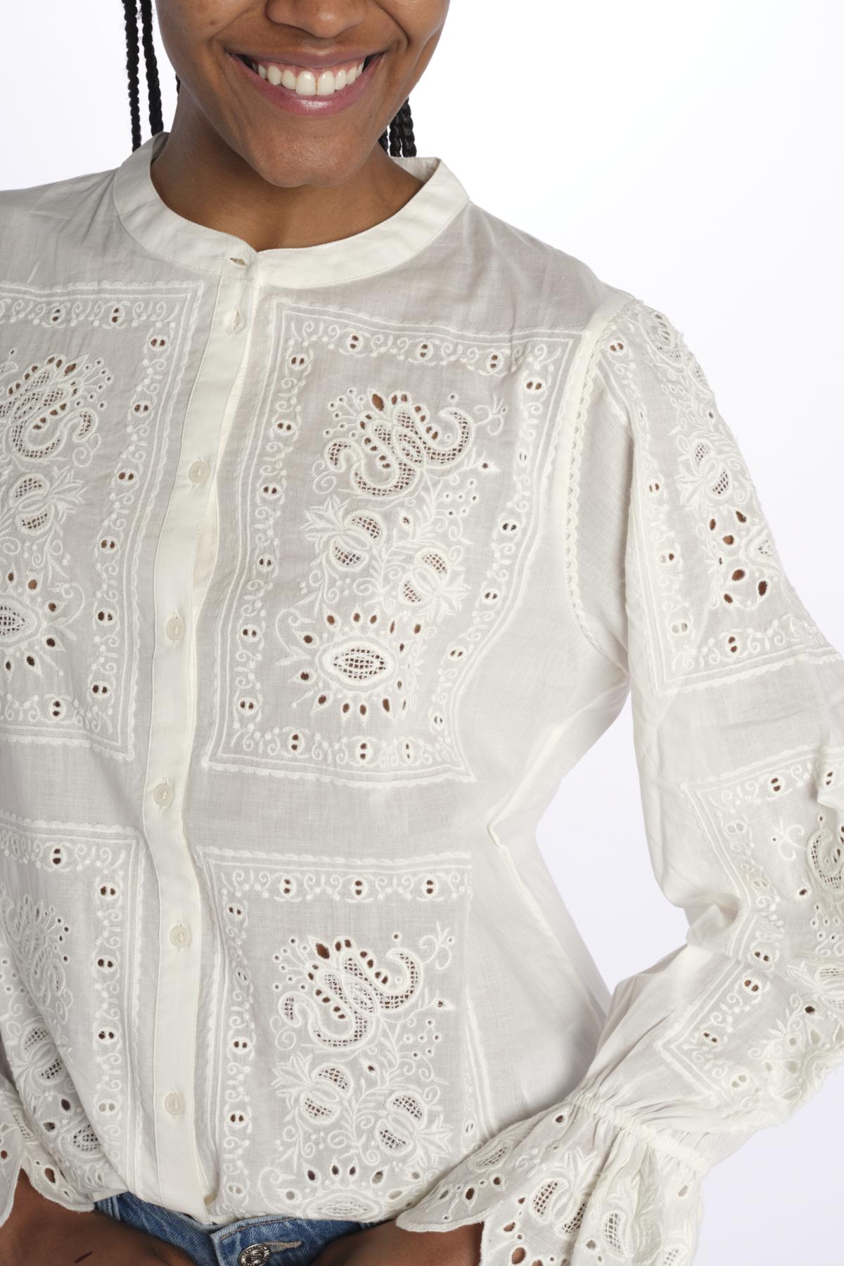 Camicia ricamata SORAYA ECRU ba&sh 