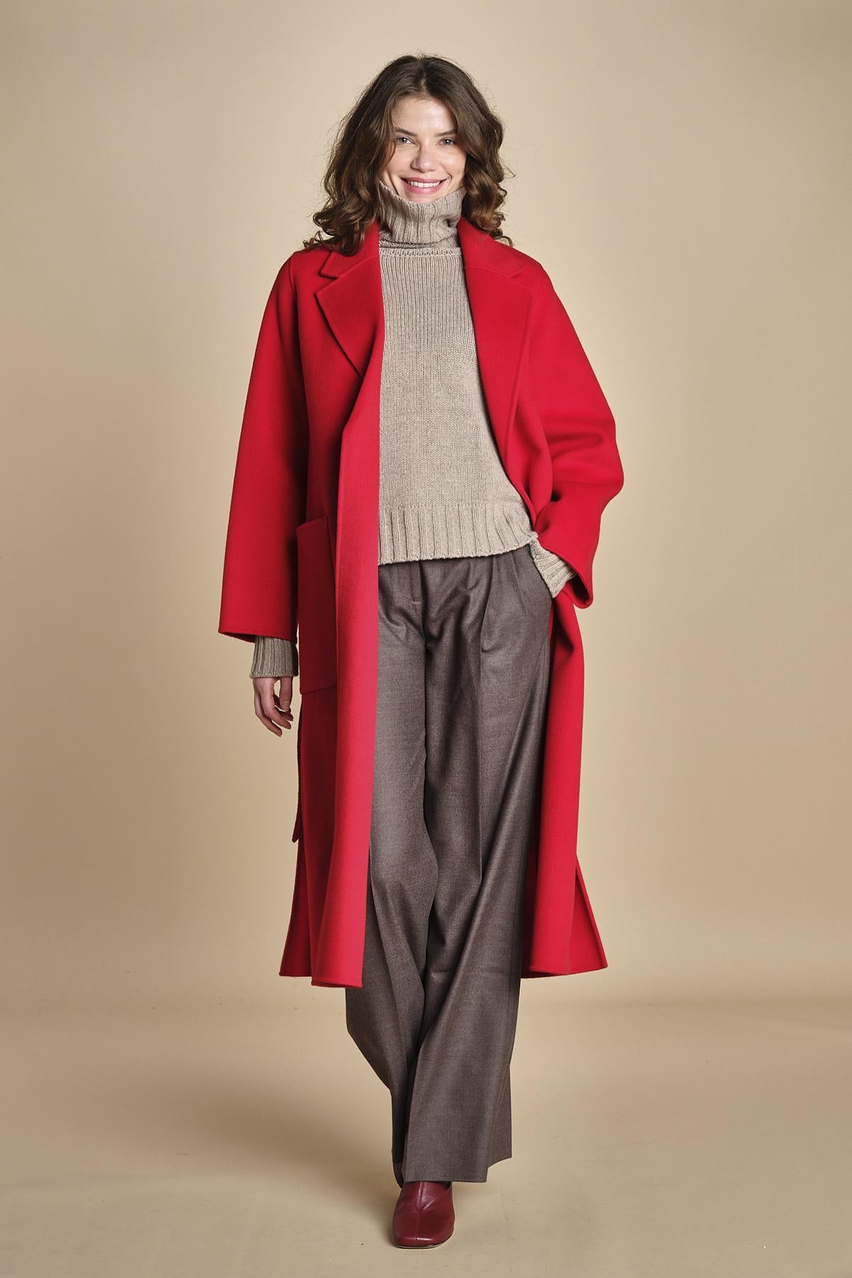 CELIA cappotto vestaglia double IO111046 RED ivy oak 