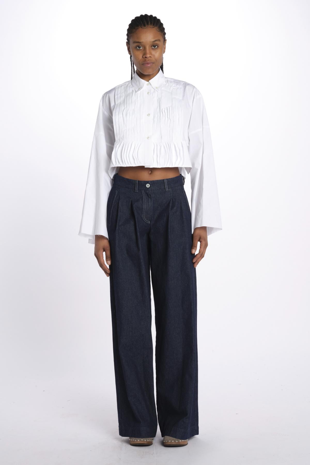 Camicia cropped IV SHIRT WHITE jejia 