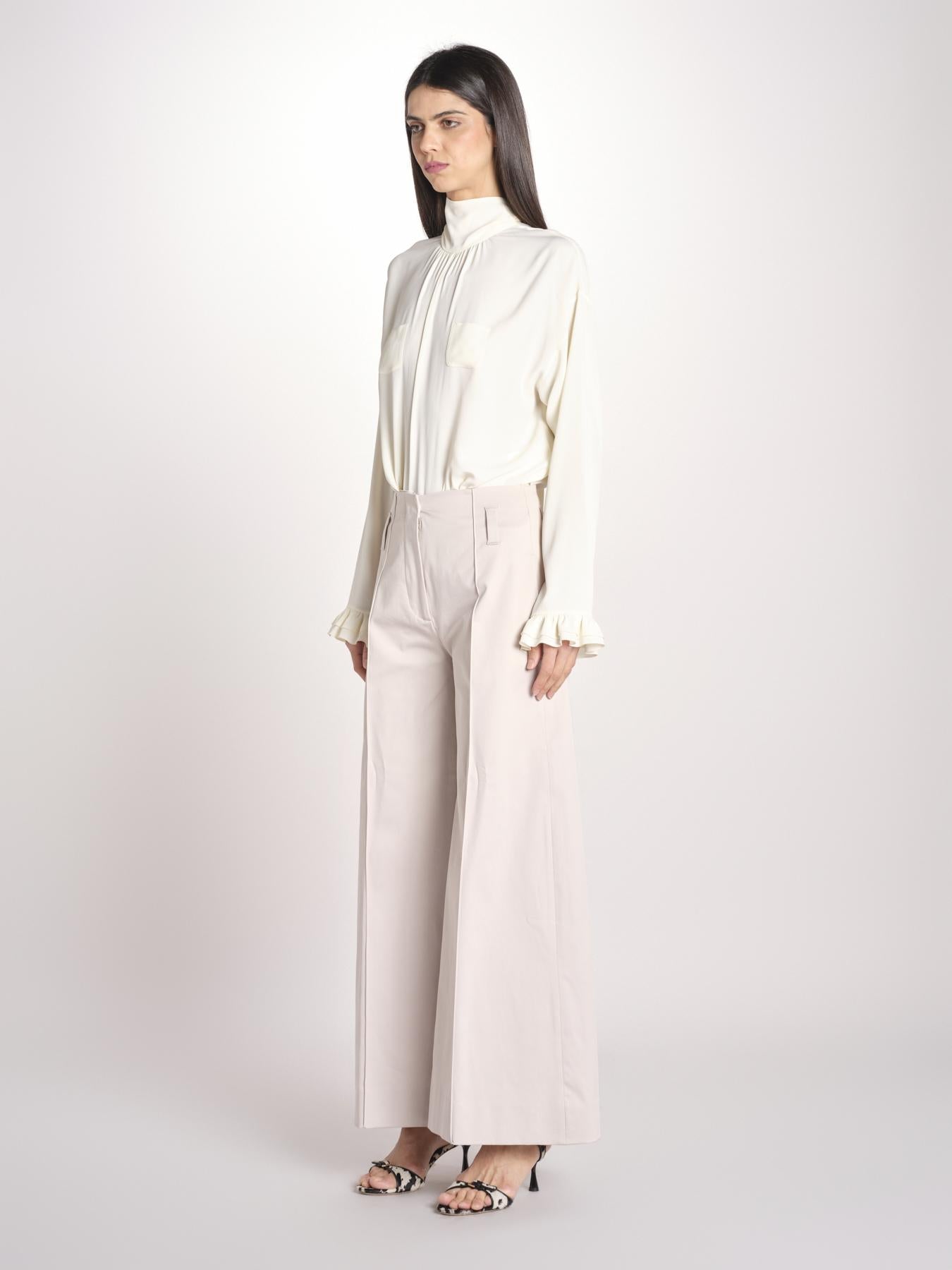 pantalone largo con nervature ORIANA 540 54 85 PABBLE quelledue 