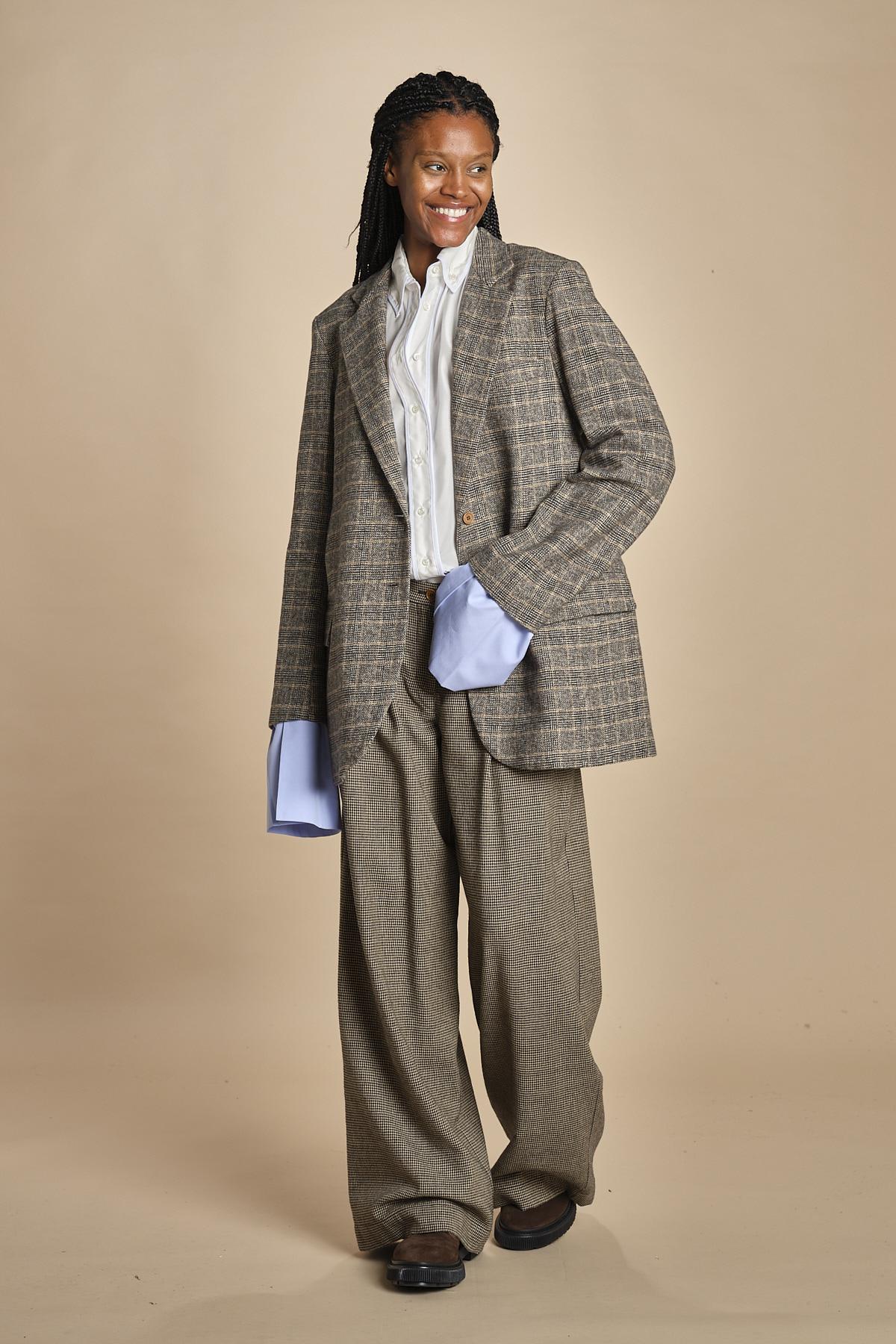 BIRKIN blazer e bottoni in galles MJD514_A26245 COTTON CHECK jejia 