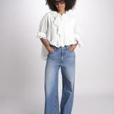 camicia con rouge POEMA SH005 ECRU laurence bras 