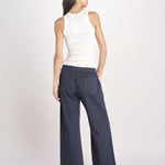 pantalone diritto con elastico in vita PENSIL ESSELING NAVYBLUE true avenue 