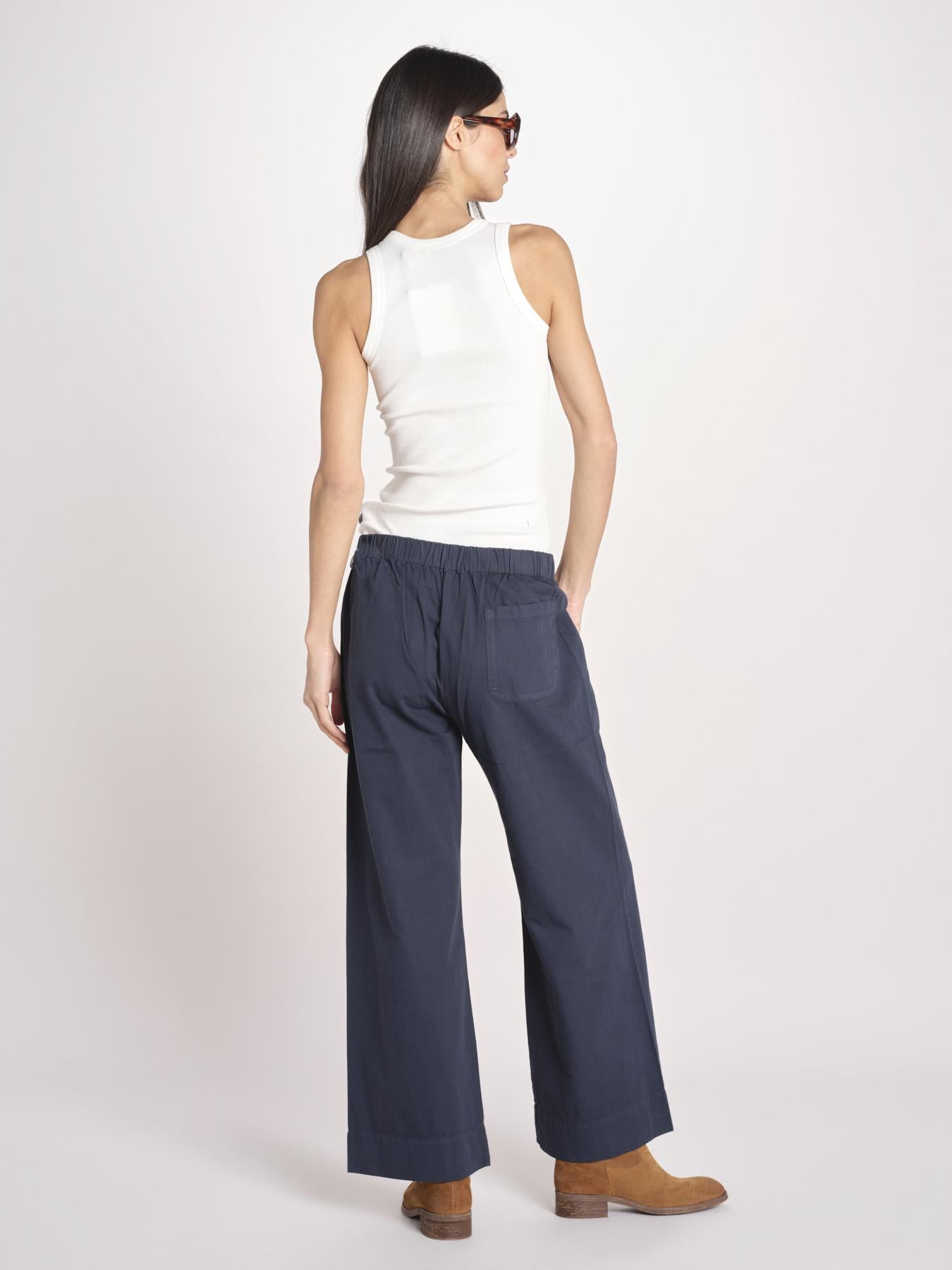 pantalone diritto con elastico in vita PENSIL ESSELING NAVYBLUE true avenue 