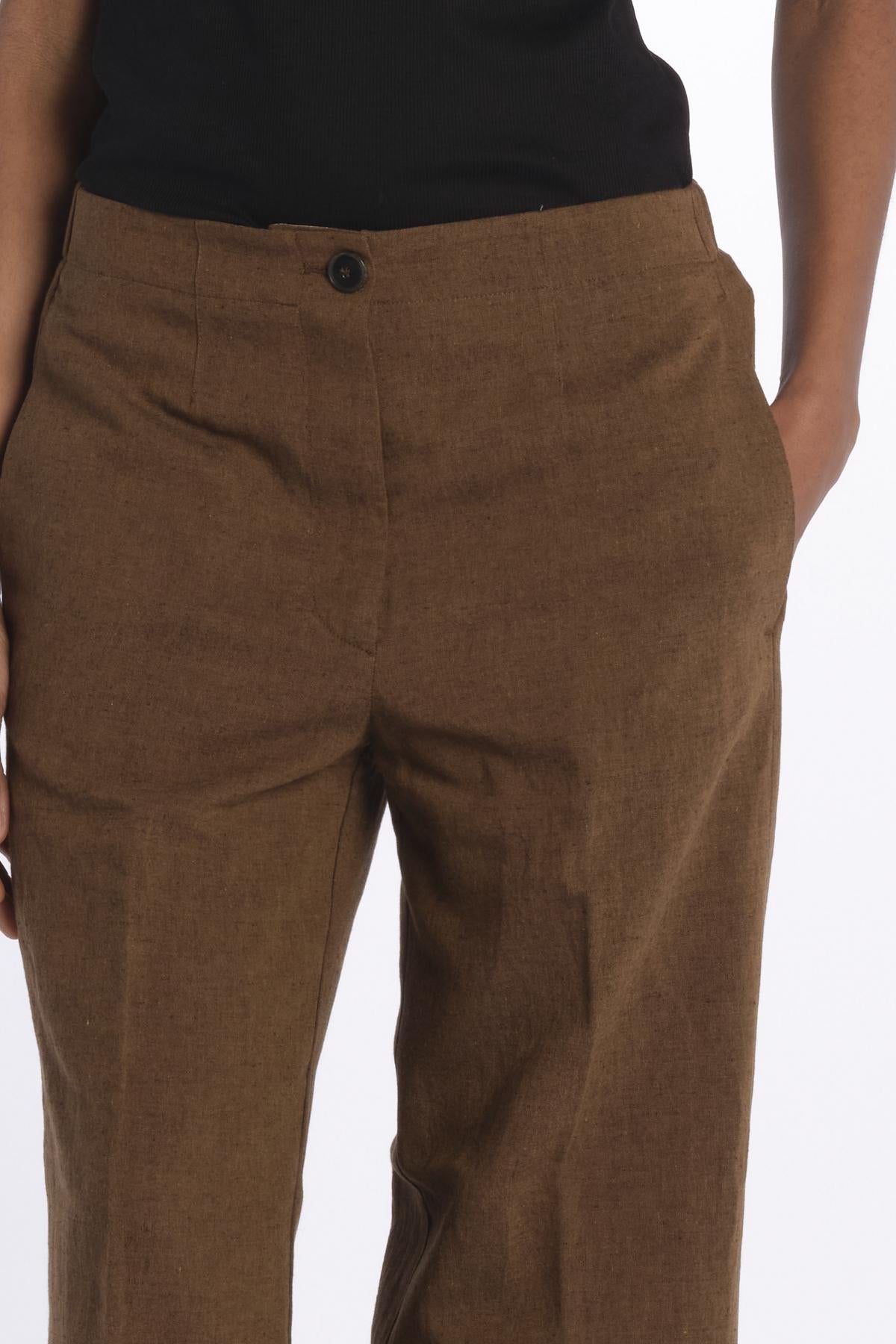 Pantalone lino 7128 25784 690 pomandère 