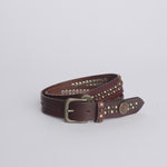 Cintura borchie + perline PV2522 MARRONE milaura 