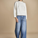 maglia girocollo over CLAUDIA GIROCOLLO PANNA_CAMMELLO tenne' 