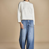 maglia girocollo over CLAUDIA GIROCOLLO PANNA_CAMMELLO tenne' 