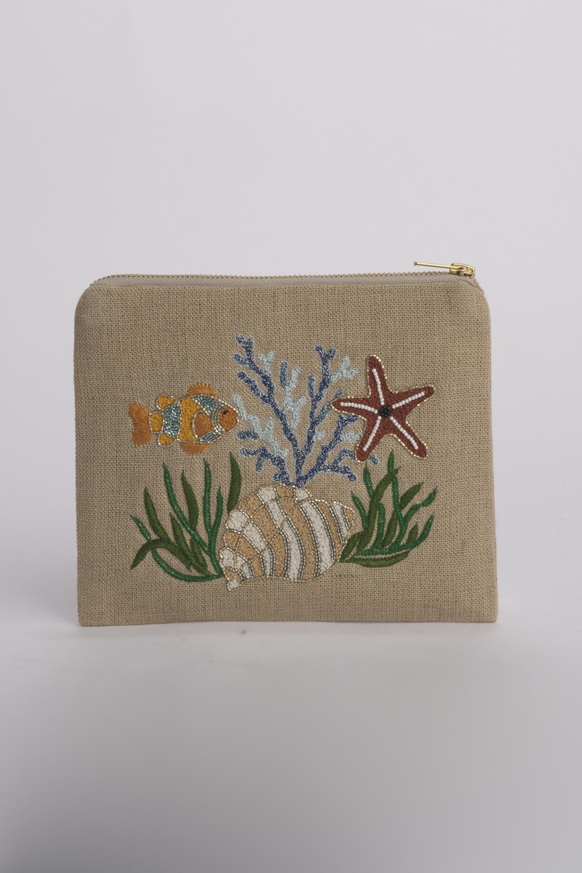 MARE pochette piccola P0583 BEIGE benaras soleil 