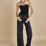 LUNA BODYSUIT body con spalline arricciate davanti e tulle sul retro LUNA BLACK undress code 