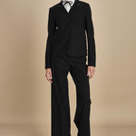pantalone gessato in gabardine B0415248 R911 n21 