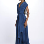 ALLUIM DRESS abito lungo ALLIUM DARK PETROL nash 