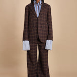 blazer quattro tasche in galles HARRY MJD505_A26240 BROWN COTTON CHECK jejia 