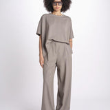 t-shirt in tessuto diagonale U3059 TORTORA dusan 