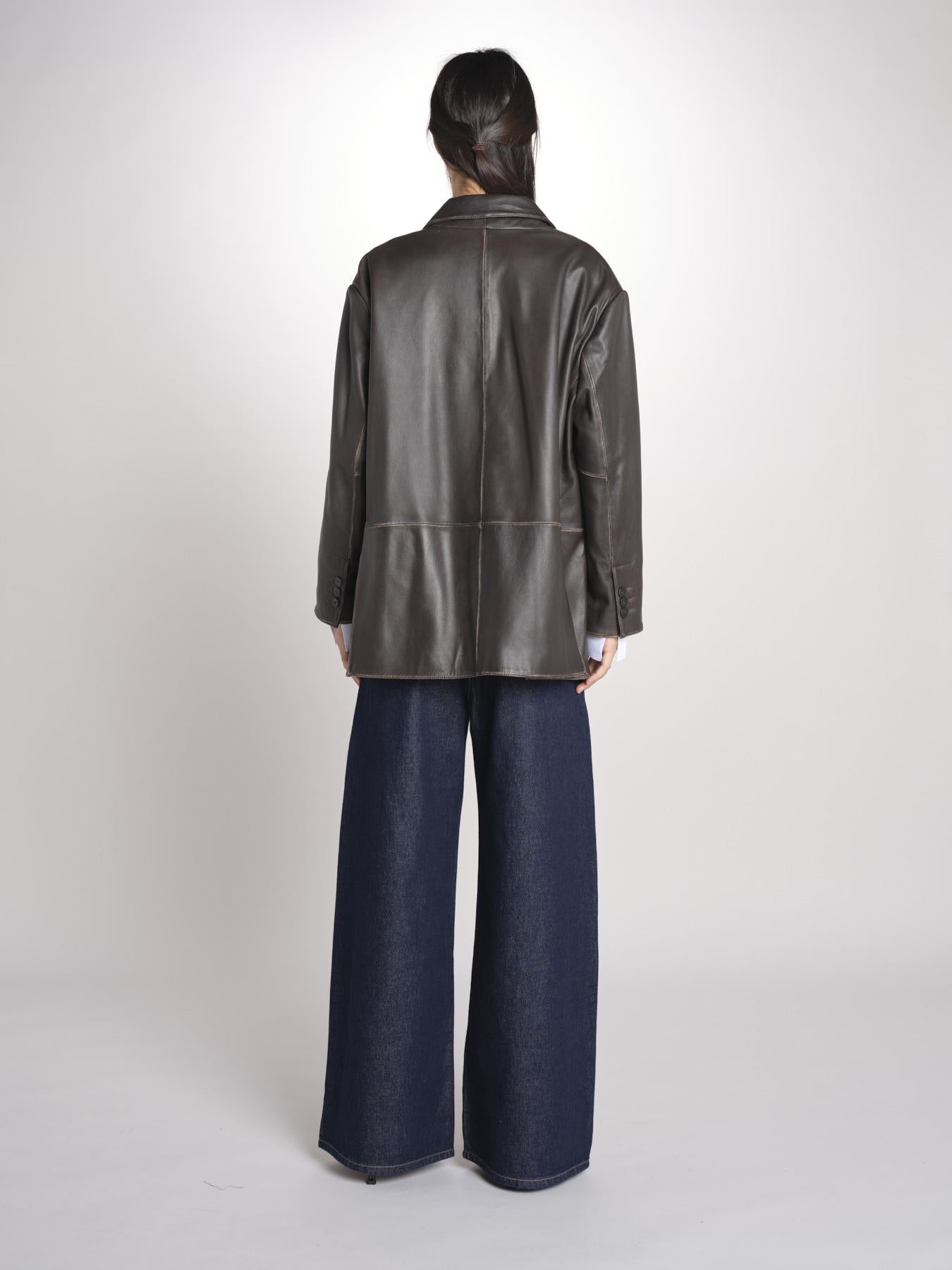 blazer monopetto dal volume oversize PILA 2615441041600 001 MARRONE weekend maxmara 