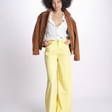 pantalone 4 tasche in misto lino SERENA XML01 196 BANANA ps don't forget me 