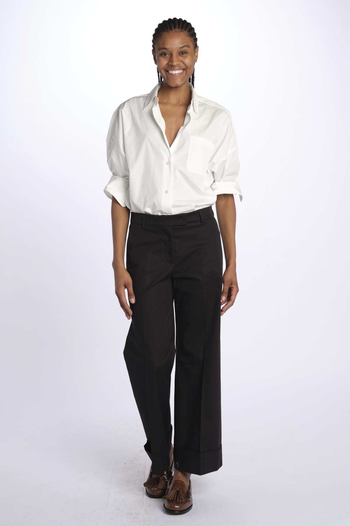 Pantalone MELODIA cropped risvolto MELODIA65254 3 quelledue 
