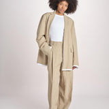 blazer over in lino L061-3640-1231 NOCCIOLA n21 