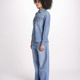 camicia texana in denim NTEX KT001 D450 fortela 