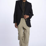 VICKA giacca in tweed lurex con bottoni oro WWBL00838 NERO zadig & voltaire 