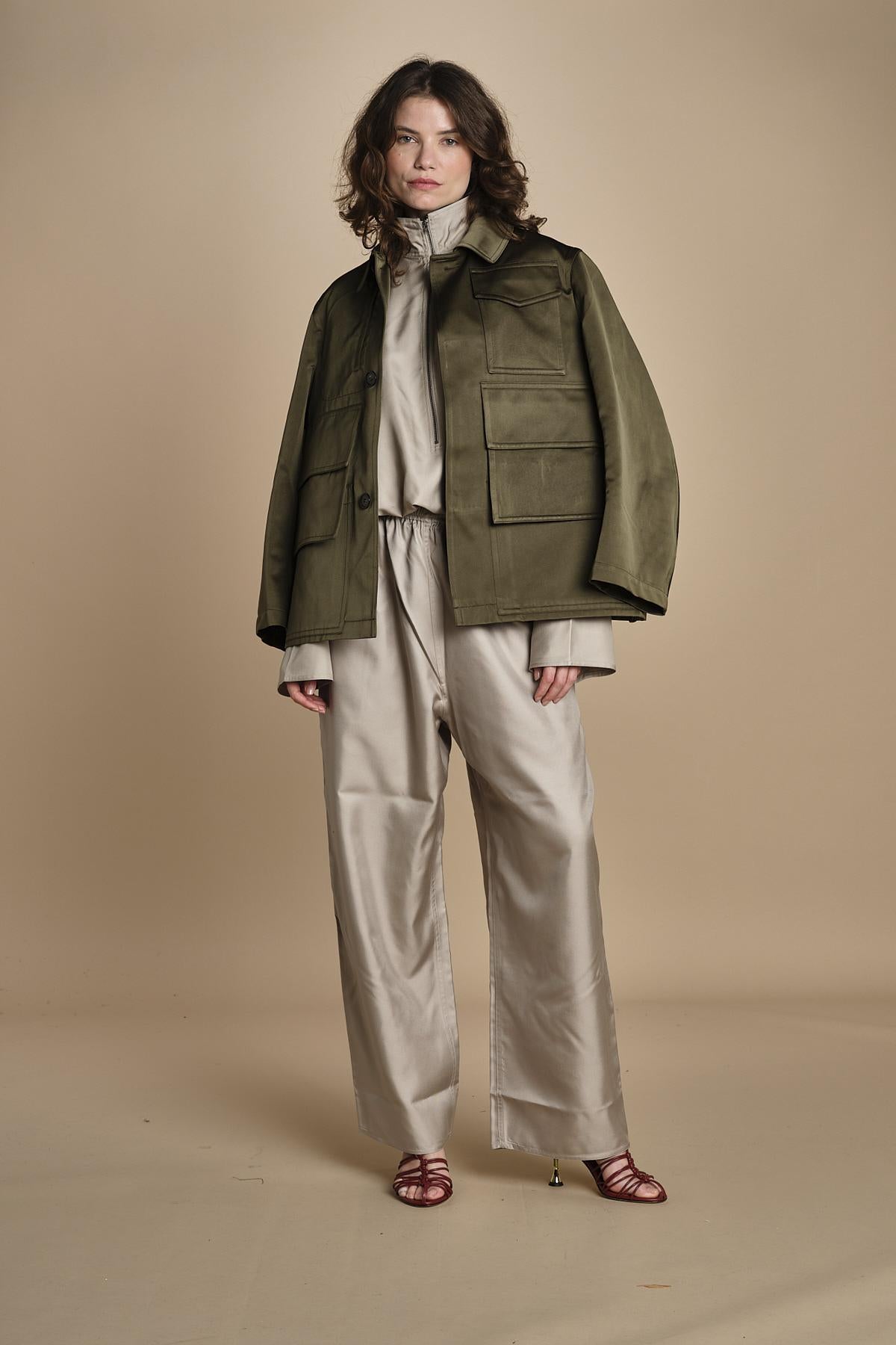 CARRACCI top in seta con zip CARRACCI STONE sofie d'hoore 