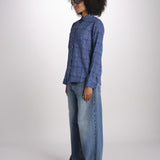 camicia KIPRO-502Y BLEU terre rouge 