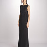 abito lungo in jersey con scollo dietro 3328 BLACK access 