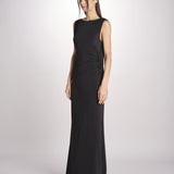 abito lungo in jersey con scollo dietro 3328 BLACK access 