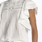 Top CALISSON pizzo con rouches CALISSON BLANC vanessa bruno 