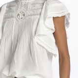 Top CALISSON pizzo con rouches CALISSON BLANC vanessa bruno 