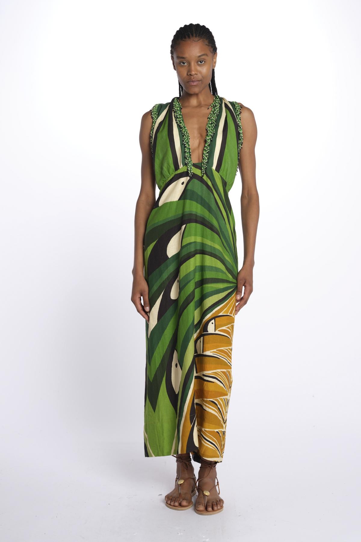 TUCAN tree green dress 331968 GREEN farm rio 
