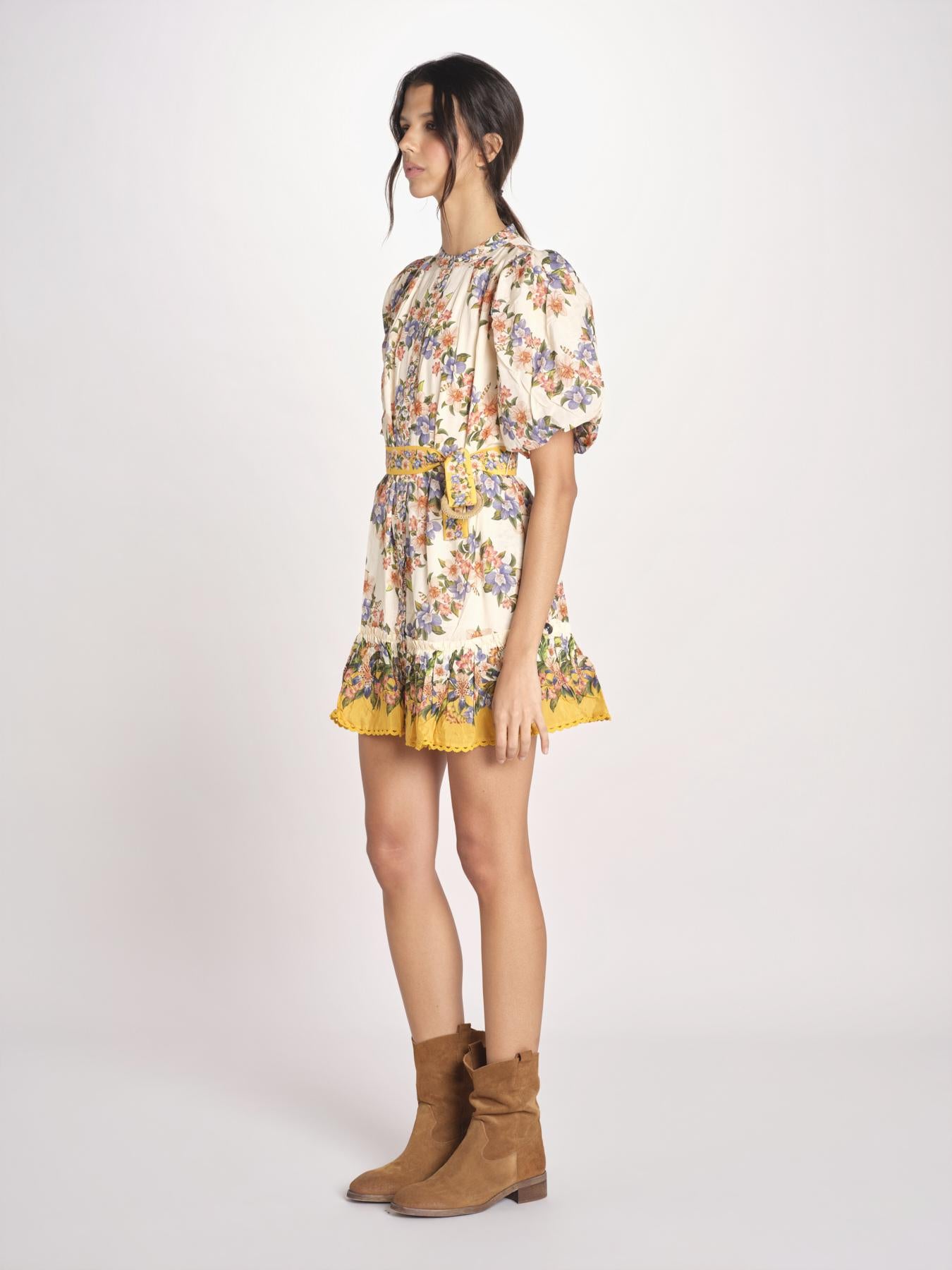 miniabito a fiori HILO STRIPES MINI DRESS 353546 HILO STRIPES SAND farm rio 