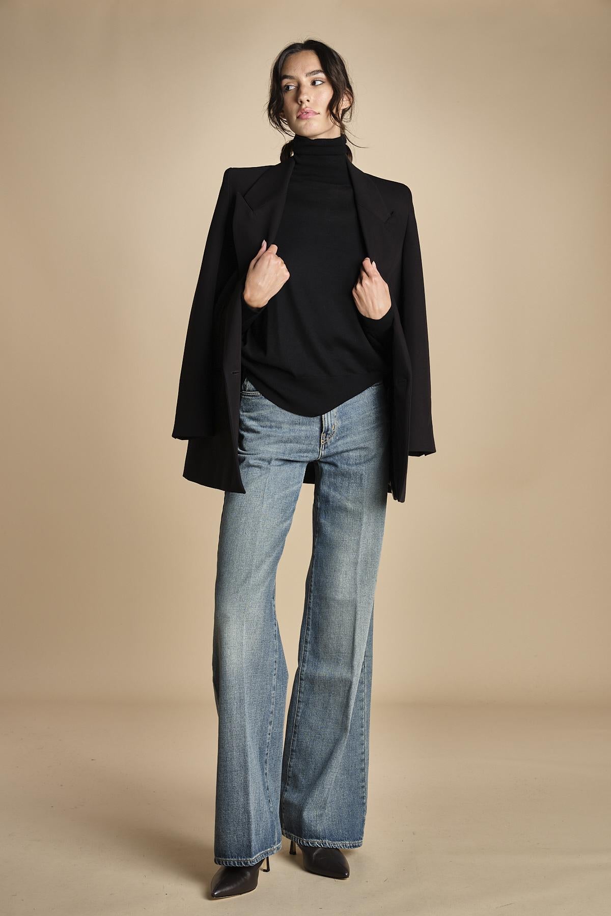 denim lungo diritto CLARA OPENBLU true avenue 