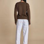 maglia con scollo a v e manica a campana by milaura. D2500894 811 MORO milaura 