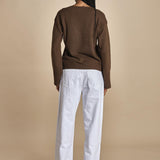 maglia con scollo a v e manica a campana by milaura. D2500894 811 MORO milaura 